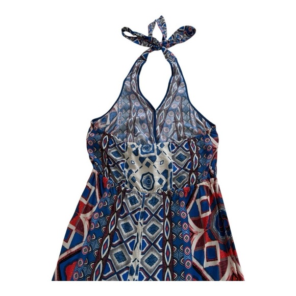 Flying Tomato Boho Print Halter Top Wide Leg Jumpsuit - Size Medium - Picture 6 of 12